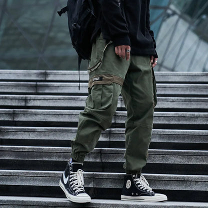 CHAIFENKO Hip Hop Cargo Pants Men Fashion Harajuku Black Harem Pant