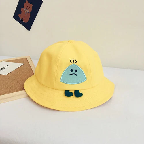 2-6 Years Old Panama Cap for Kids Spring Summer Cartoon Bucket Hats