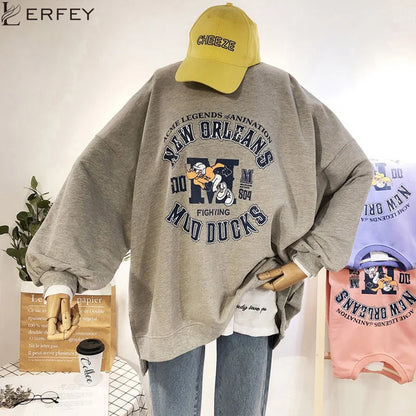 LERFEY Women Sweatshirt Streetwear Letter Print Sweatshirts Autumn Spring