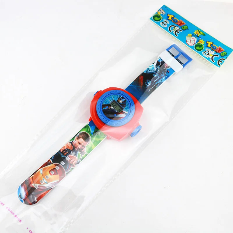 3D Projection Princess Elsa Girls Watches Kids Rubber Digital Minnie