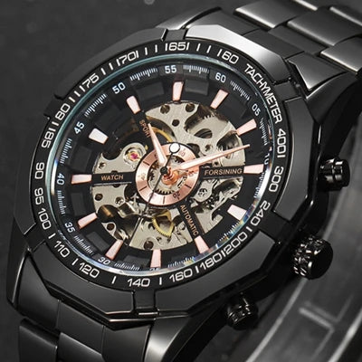 Watch Men Skeleton Automatic Mechanical Watch Gold Skeleton Vintage Man Watch