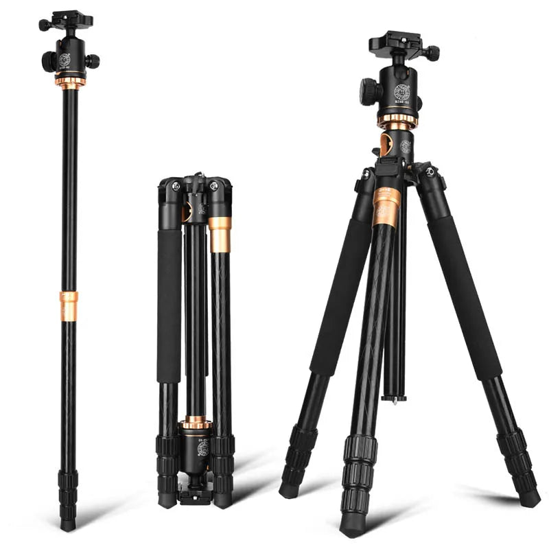 Q999H Horizontal Tripod Professional Camera Flat Tripod 61" Portable Compact