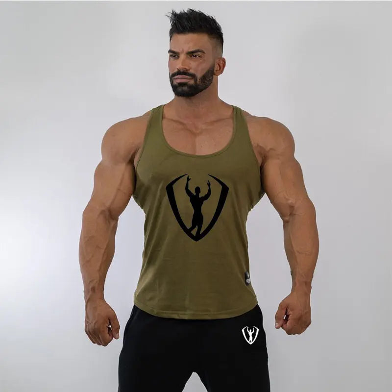 Mens Tank Tops Shirt Gym Tank Top Fitness Clothing Vest Sleeveless