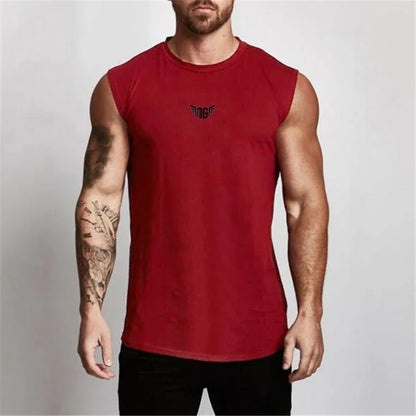 Summer Compression Gym Tank Top Men Cotton Bodybuilding Fitness Sleeveless