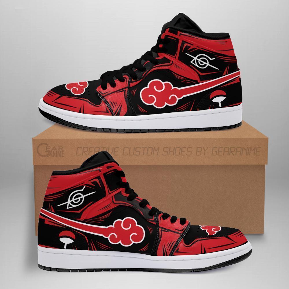 Ziitop Anime Painting DIY Anime Fashion Sneakers Itachi Akatsuki Symbol