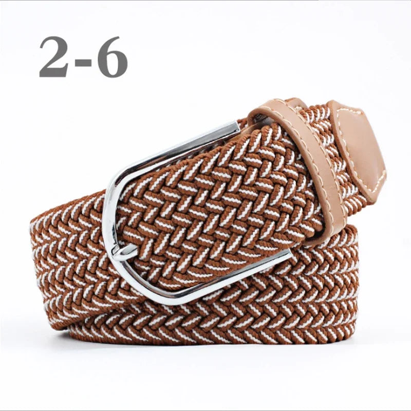 ZLD 60 Colors Female Casual Knitted Pin Buckle Men Belt