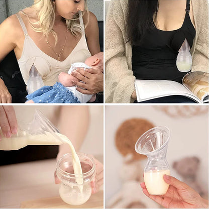 5/10Pcs Baby Feeding Manual Breast Pump 100% Food Grade Silicone Collector