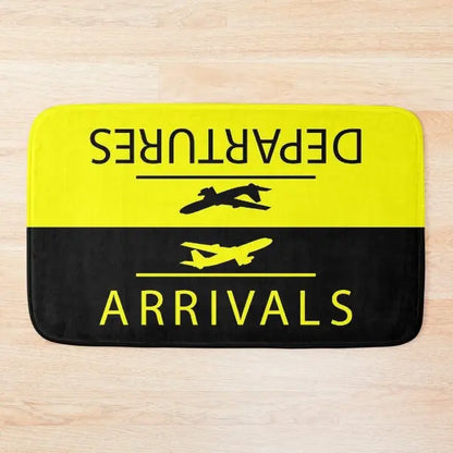 Arrivals Departures the Exit Mat Flannel Rug Non-Slip Welcome Mats