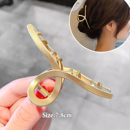 Women Geometric Hair Claw Girls Clamps Fashion Metal Hair Crab Cross