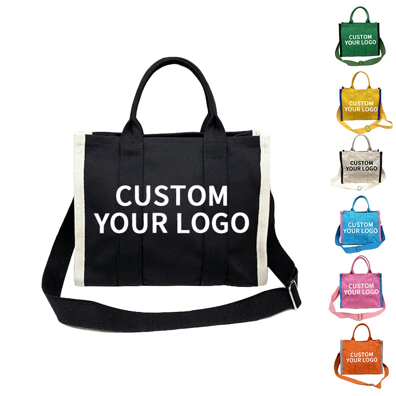 New Trendy Solid Casual Portable Designer Handbags Famous Brands Canvas Tote