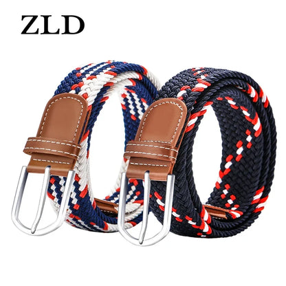 ZLD 60 Colors Female Casual Knitted Pin Buckle Men Belt