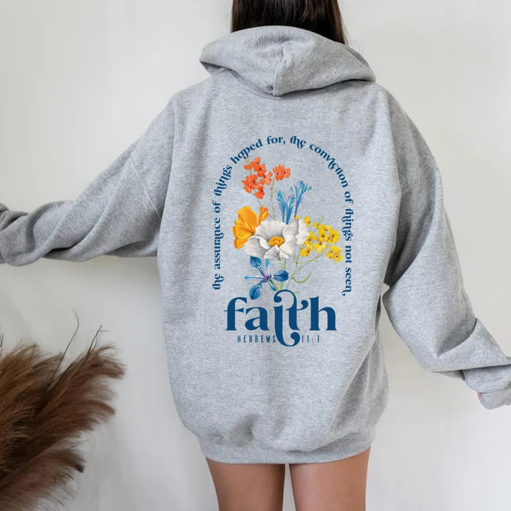 Aesthetic Christian Hoodies Bible Verse Hoodie Women's Religious Pullover Faith