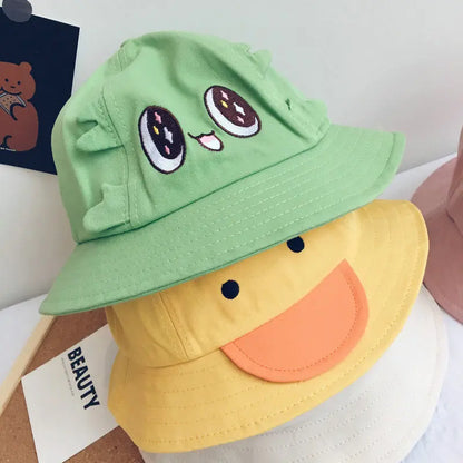 2-6 Years Old Panama Cap for Kids Spring Summer Cartoon Bucket Hats