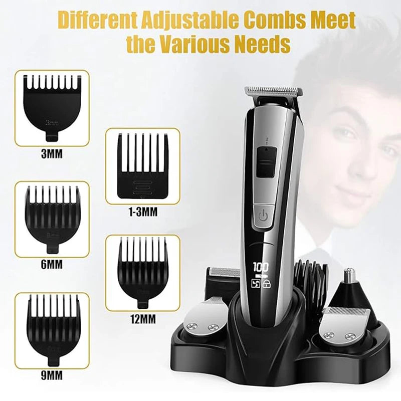 Kemei Hair Trimmer Electric Hair Clipper Beauty Kit Multifunction Trimmer