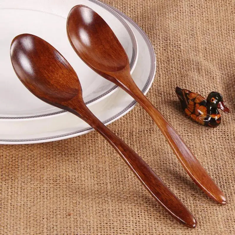 Wooden Spoon Home Flatware Porridge Bowl Chinese Bamboom Dinner Spoon