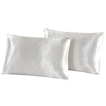 1Pc Queen Satin Silk Pillowcase Pillow Case Cover Home Bedding Smoothy Pillow