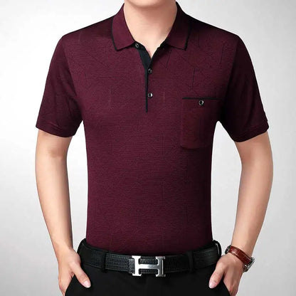 2022 Real Pocket Bodybuilding Short Sleeve Polo Shirt Men Argyle Polos