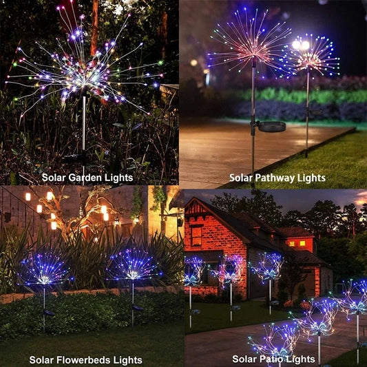 Outdoor Solar Lights Solar Fireworks 90/120/150 New Year Lights