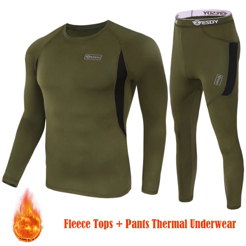 Seamless Tight Tactical Thermal Underwear Men Outdoor Sport