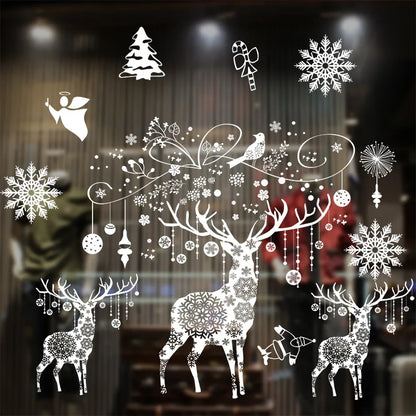 2024 Christmas Static Window Sticker Christmas Glass 2024 Christmas