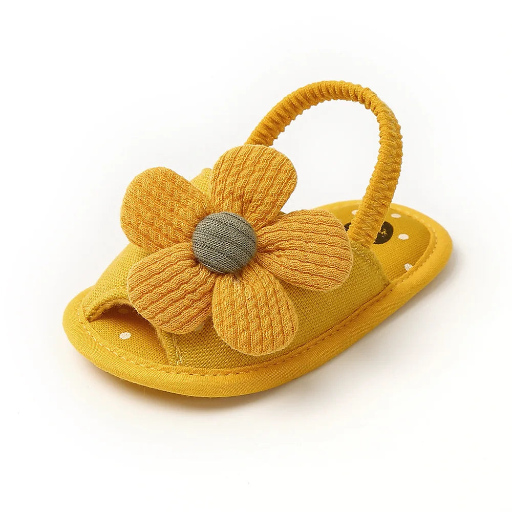 2023 Toddler Newborn Baby Big Flower Girl Sandals for Newborn Girl Slippers