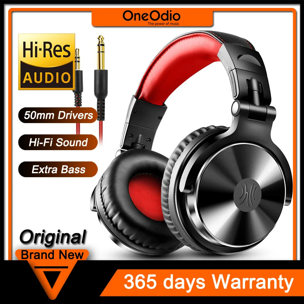 Oneodio Pro 10 Wired Studio Headphones Stereo Professional DJ Headphone