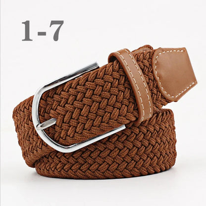 ZLD 60 Colors Female Casual Knitted Pin Buckle Men Belt