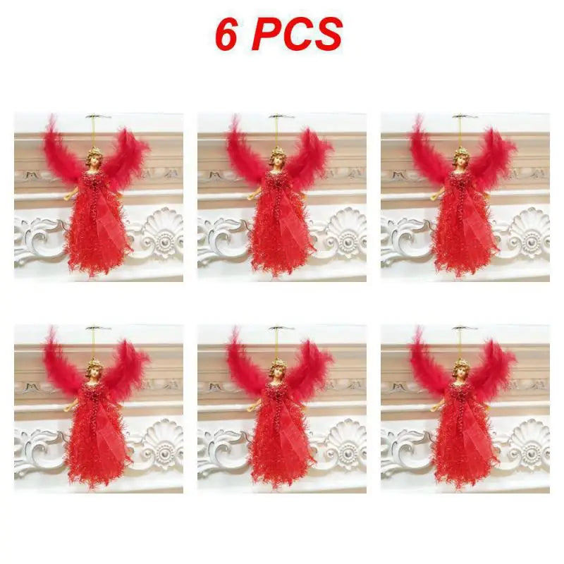 1/3/6pcs Christmas Angel Pendant Hanging Angels Christmas Tree Ornaments