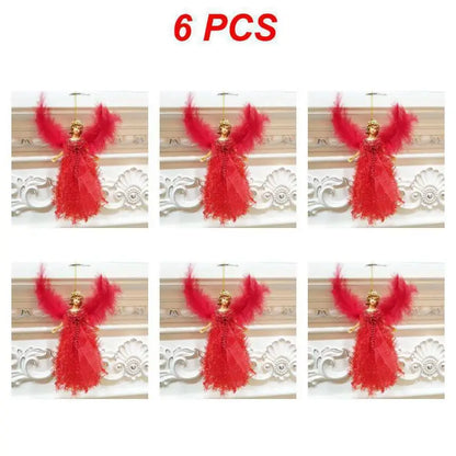 1/3/6pcs Christmas Angel Pendant Hanging Angels Christmas Tree Ornaments