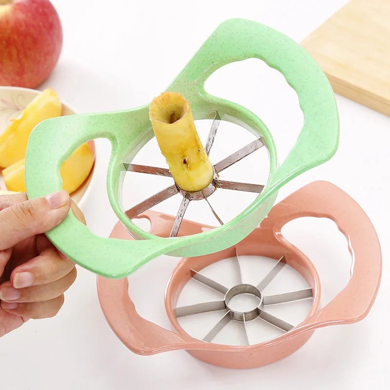 Multifunctional Wheat Straw Stainless Steel Fruit Cutting Splitter Apple Slicer