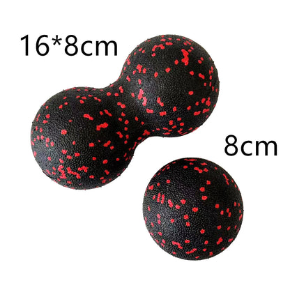 Peanut Fitness Massage Ball Set Yoga Roller Double Lacrosse Mobility Ball