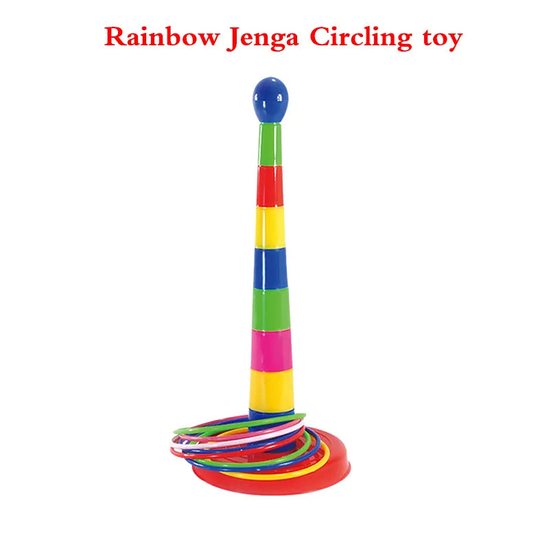 Parent-Child Throwing Ferrule Toy Rainbow Rings Toys Large