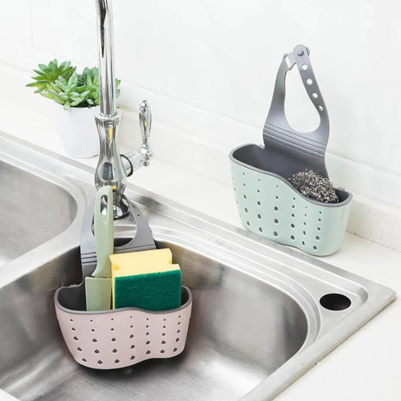 Kitchen Sink Organizer Soap Sponge Drain Rack Bathroom Holder Sink Shelf