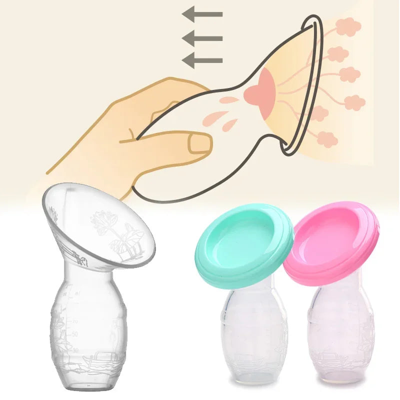 Manual Breast Pump Breast Collector Breast Milk Silicone Pumps BPA Free