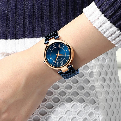 MINI FOCUS Women Watches Waterproof Blue Stainless Steel Brand Luxury Fashion