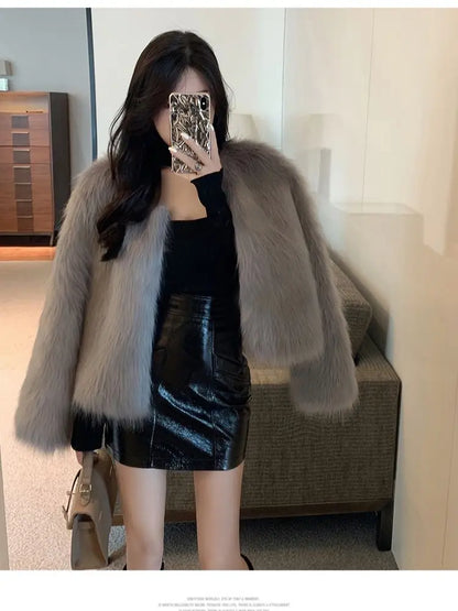 2024 Winter Warm Lady Faux Fur Jackets