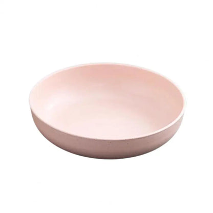 Tableware Round Shape Wheat Fiber Flat Plastic Plates Kitchen Utensils