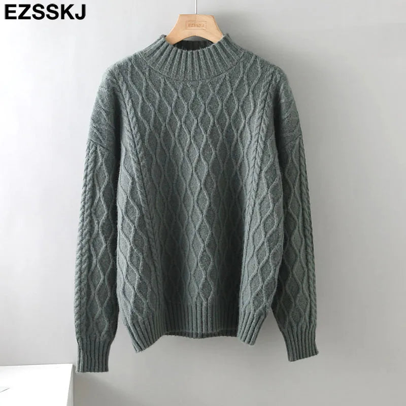 Winter Oversize Thick Sweater Pullovers long sleeves