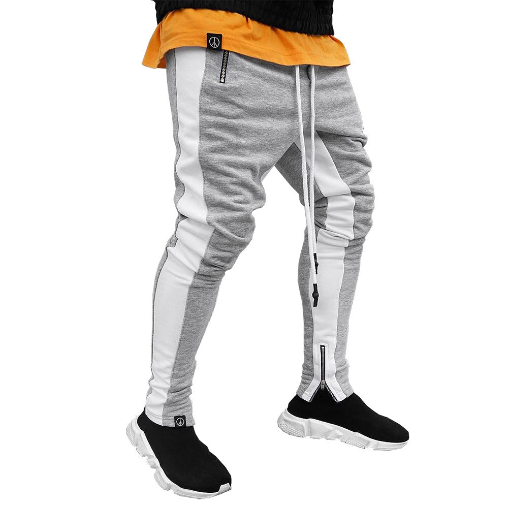 New Custom Logo Blank Joggers With Side Zipper