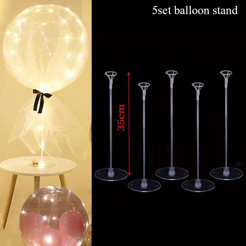 1set 7/10 Tubes Balloon Stand Holder Column Balloons Arch Stick