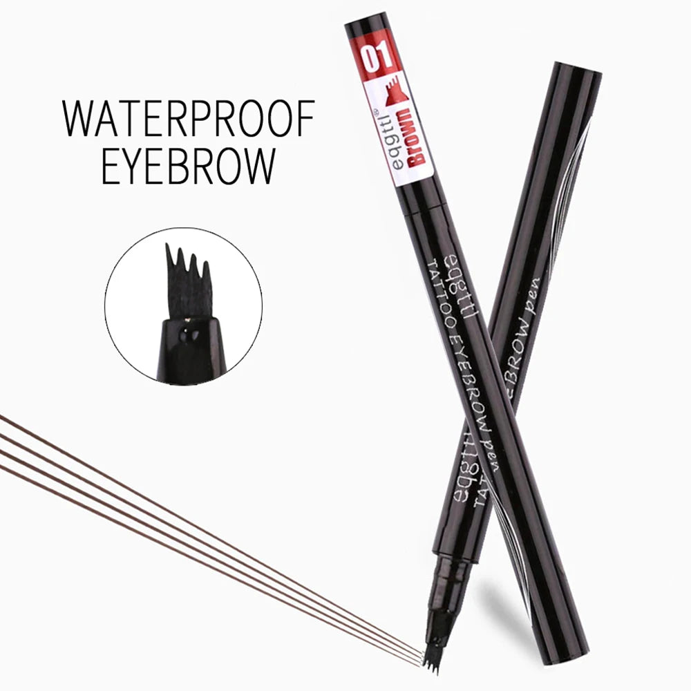 Eyebrow Pencil With 4 Claws Wild Eye Brows Waterproof Brow Tint Pen Long