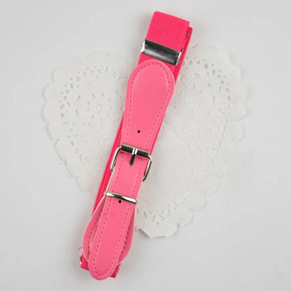 Fashion Children Candy Belt Girls/Boys Elastic Waist Belt Kids Pu Leather High