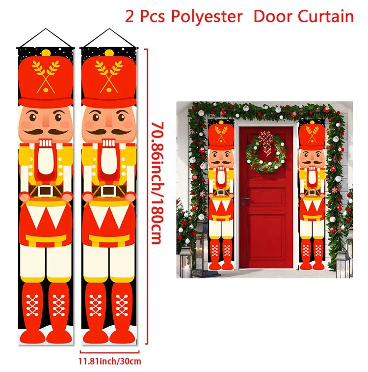 Christmas Door Decoration 2024 Merry Christmas Banner Decor for Home