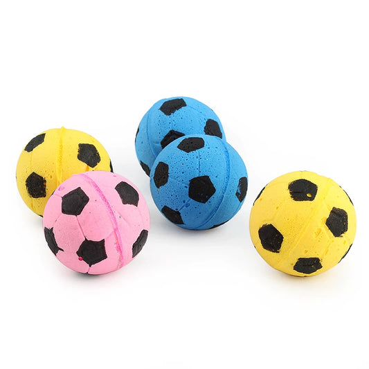 10pcs EVA Colorful Ball Cat Toy Pet Foam Footaball Toys Outdoor Play Pet Toys