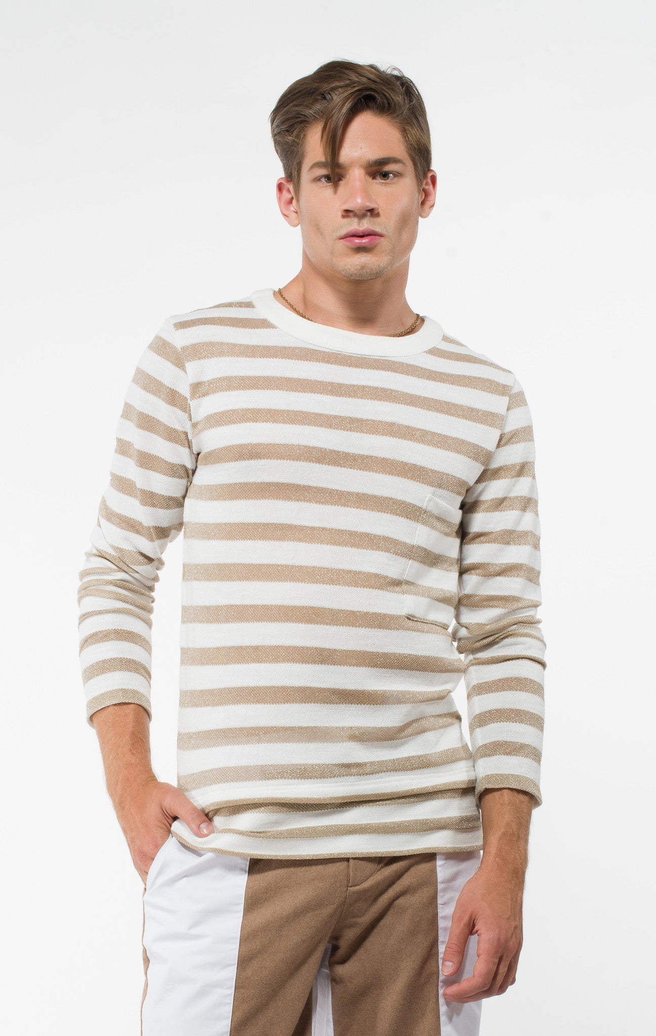 Men's Long Sleeve Gold Sweater