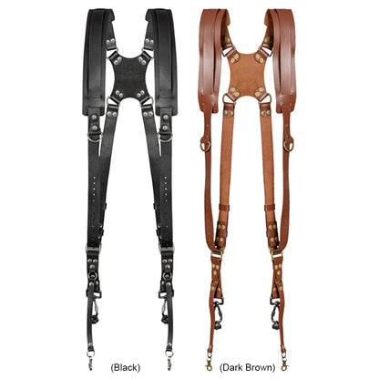 Double Shoulder Camera Straps Adjustable Leather Camera Shoulder Straps Portable