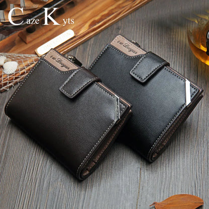 New Korean Casual Men's Wallet Short Vertical Locomotive British Casual