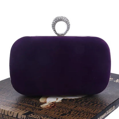 SEKUSA Clutch Evening Bags Crown Rhinestones Evening Bags Purse  Shoulder Bag