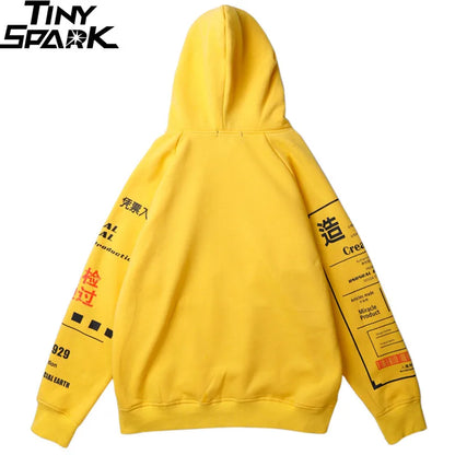 Harajuku Hoodie Sweatshirt Graphic Graffiti Kanji Hip Hop