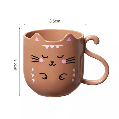 Cute Cat Mouthwash Cup Toothbrush Cup Home Travel Cartoon Thickened Wash Cup